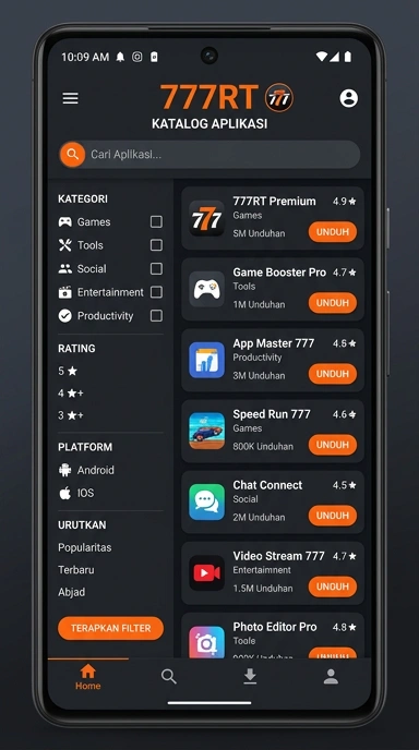 Aplikasi Populer & Kanal Uji 777rt — Unduh Sekarang