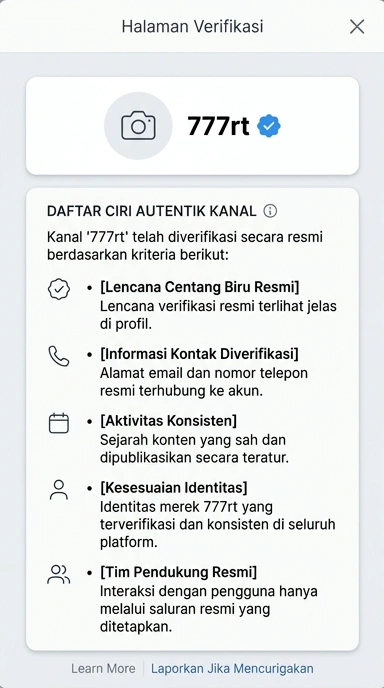 Halaman Resmi 777rt untuk Unduh APK Android