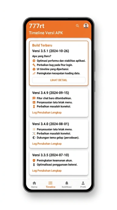 Halaman Riwayat Versi 777rt untuk Android
