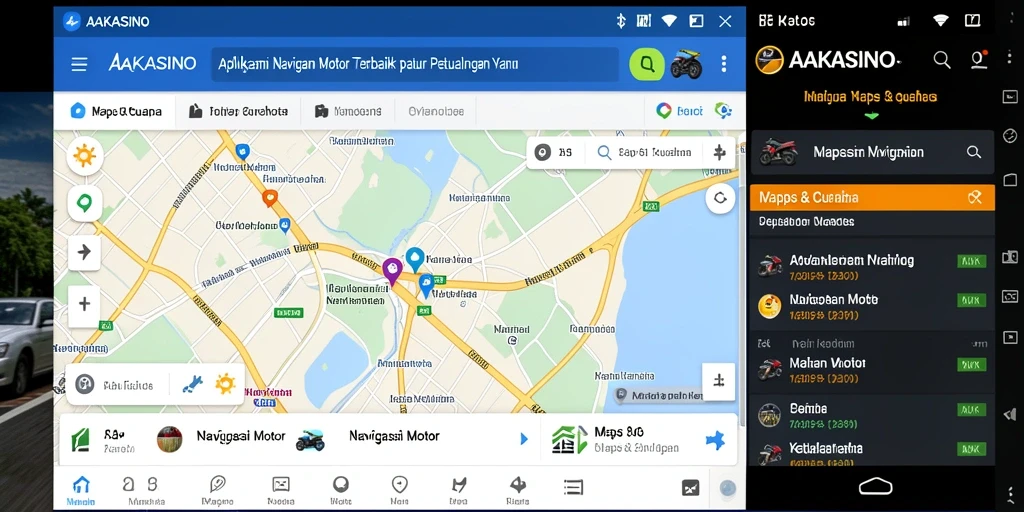 Antarmuka pengguna AAKASINO dengan navigasi motor yang jelas dan informatif.