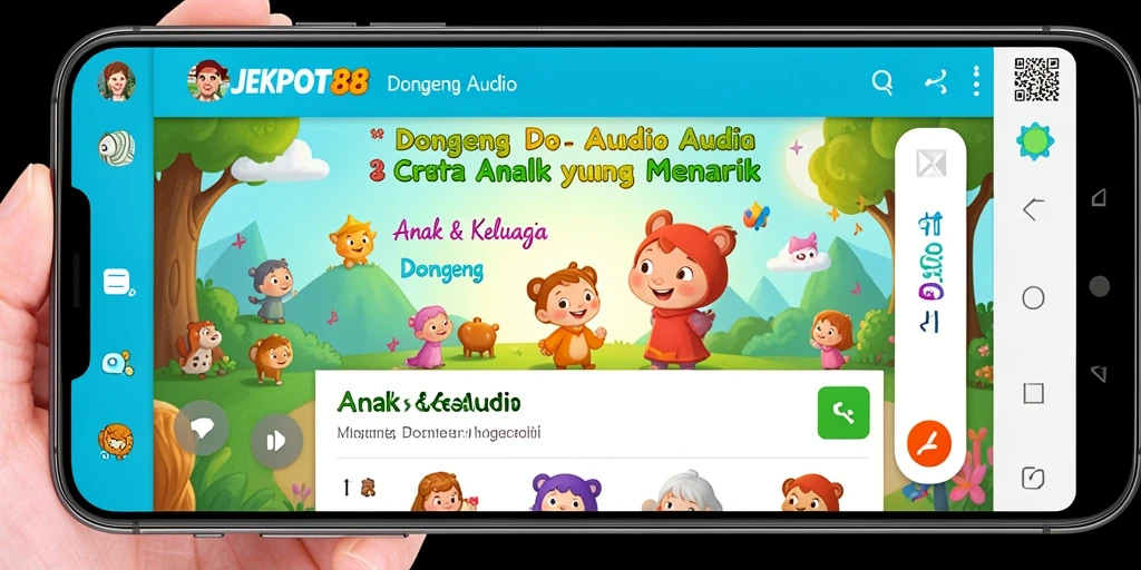 Tampilan antarmuka aplikasi JEKPOT88 yang menarik dan ramah anak.