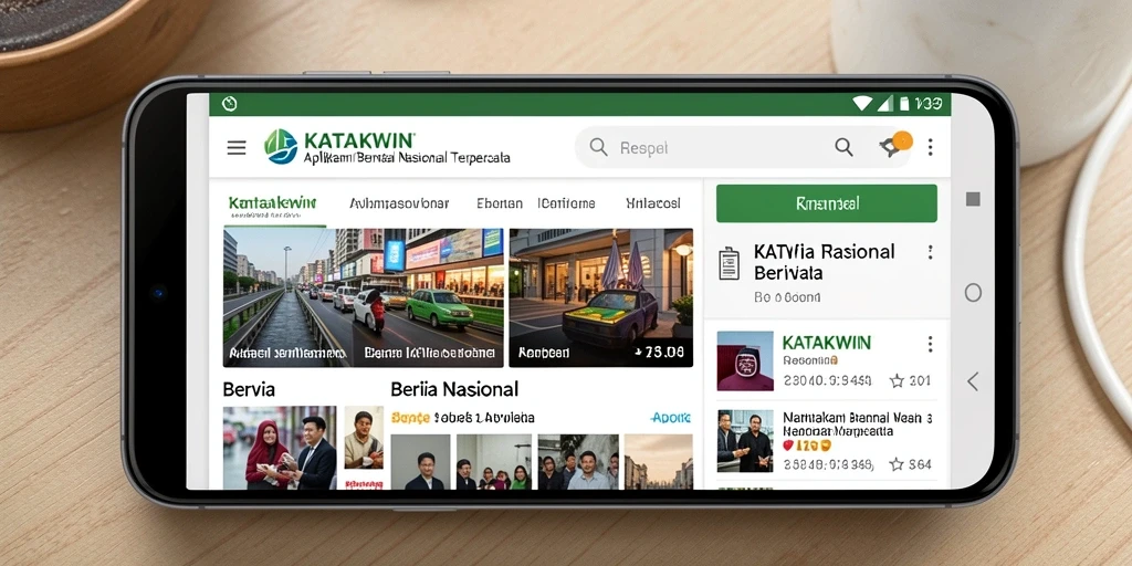 Tampilan antarmuka KATAKWIN yang sederhana dan informatif.