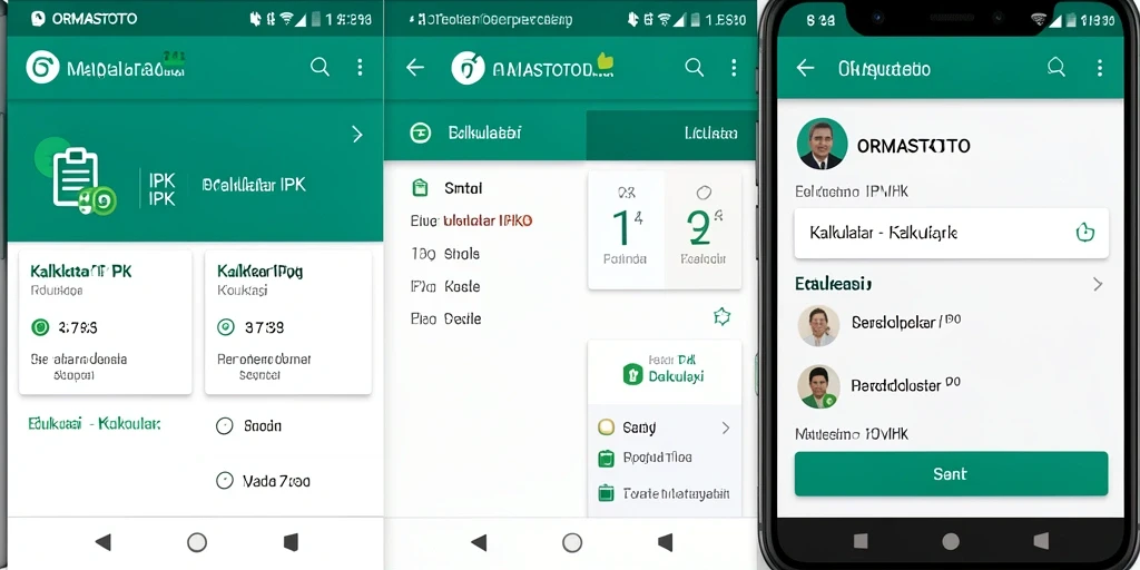 Tampilan antarmuka ORMASTOTO yang sederhana dan intuitif untuk Kalkulator IPK.