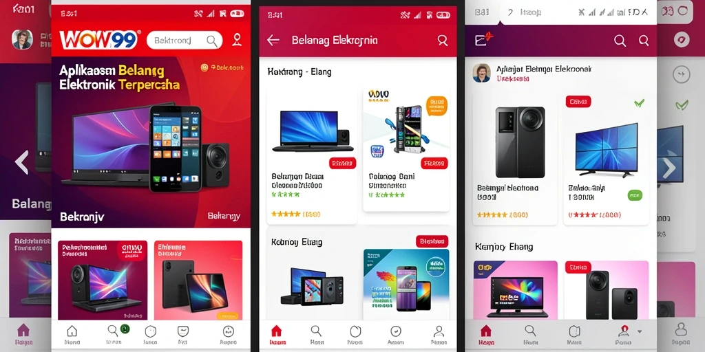 Tampilan antarmuka aplikasi WOW99 yang user-friendly dan menarik.